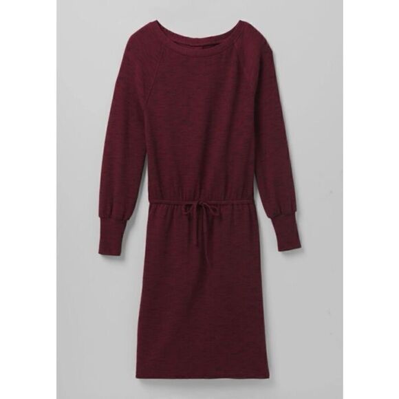 Prana Sunrise sporty lightweight buttery soft Dress maroon medium new - Picture 12 of 12